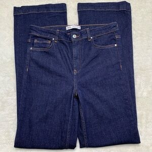 Zara Women's Dark Blue Cotton Bootcut Jeans Size 8x32”